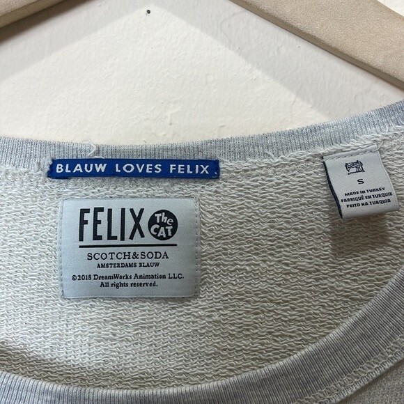 SCOTCH & SODA BLAUW LOVES FELIX EMBROIDERED SWEATSHIRT 2018 - S - Picture 4 of 11